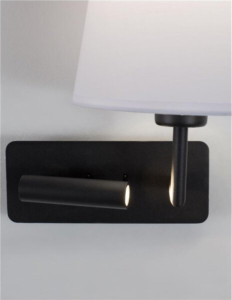 Nova Luce Nástěnné svítidlo SAVONA, nastavitelné - vypínač na těle, 3W 3000K E27 1x12W čtecí lampička