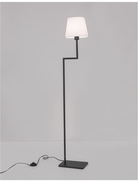 Nova Luce Stojací lampa SAVONA černý hliník E27 1x12W
