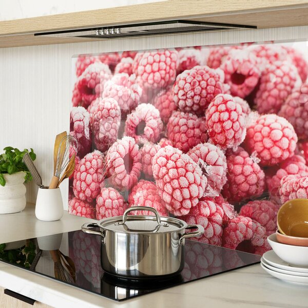 Skleněná deska do kuchyně Maliny v čerstvé verzi ddk-nr-wm-00006998