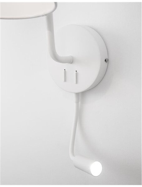 Nova Luce Nástěnné svítidlo SAGE, vypínač na těle E27 1x12W 1x3W čtecí lampička Barva: Černá