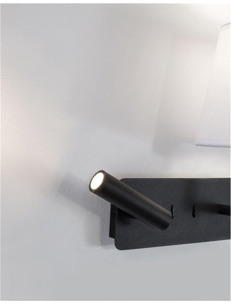 Nova Luce Nástěnné svítidlo SAVONA, nastavitelné - vypínač na těle, 3W 3000K E27 1x12W čtecí lampička