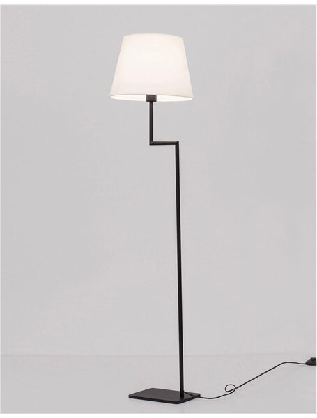 Nova Luce Stojací lampa SAVONA černý hliník E27 1x12W