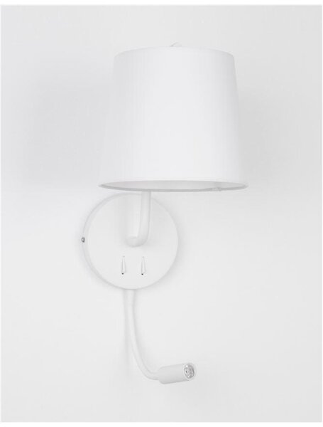 Nova Luce Nástěnné svítidlo SAGE, vypínač na těle E27 1x12W 1x3W čtecí lampička Barva: Černá