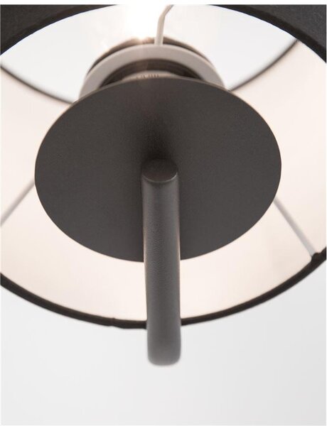Nova Luce Nástěnné svítidlo SAGE, vypínač na těle E27 1x12W 1x3W čtecí lampička Barva: Černá