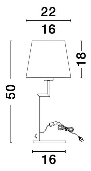 Nova Luce Stolní lampa SAVONA černý hliník E27 1x12W