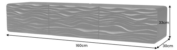 Designový závěsný TV stolek Gavrilla 160 cm černé mango
