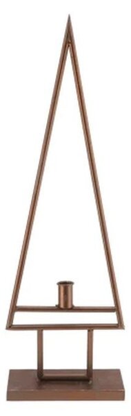 Bronzový antik kovový svícen ve tvaru stromu Dhaka brons - 21*8*59 cm - daan kromhout