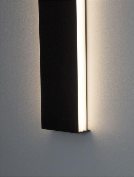 Nova Luce Nástěnné LED svítidlo SELINE, 44W 3000K IP44 Barva: Černá