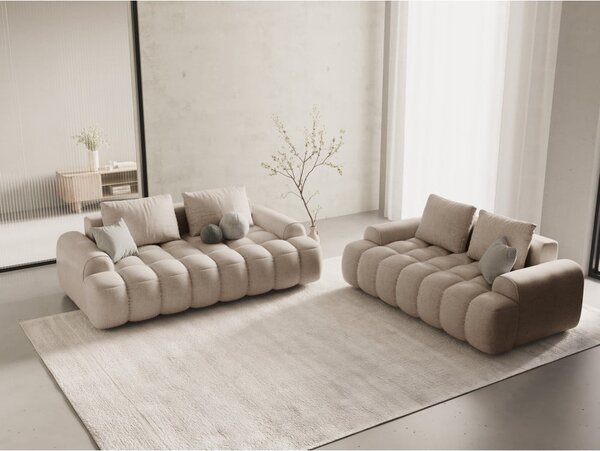 Světle hnědá pohovka 200 cm Linz – Cosmopolitan Design