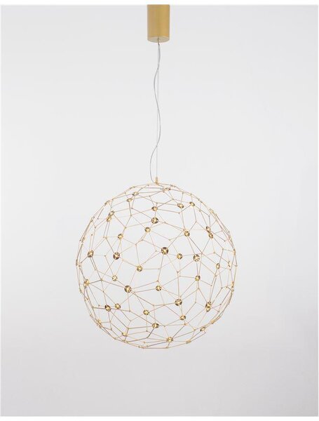 Nova Luce Závěsné LED svítidlo SOLE zlatý kov 21.6W 3000K