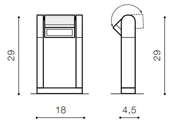 AZZ AZ2129 LED Venkovní sloupkové svítidlo Azzardo Frame spike bright grey AZ2129 8W 800lm 3000K IP54 29cm světle šedé - AZZARDO