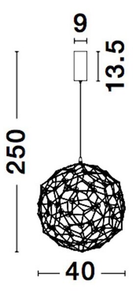 Nova Luce Závěsné LED svítidlo SOLE zlatý kov 21.6W 3000K