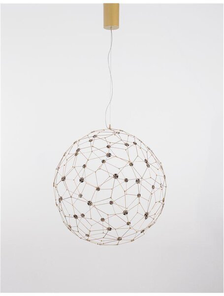 Nova Luce Závěsné LED svítidlo SOLE zlatý kov 21.6W 3000K