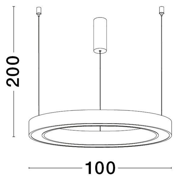 Nova Luce Závěsné LED svítidlo STING, 60W 3000K Eaglerise, stmívatelné Barva: Bílá