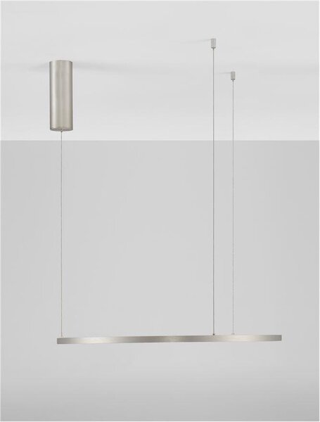 Nova Luce Závěsné LED svítidlo TARQUIN, 36W 3000K stmívatelné Barva: Stříbrná