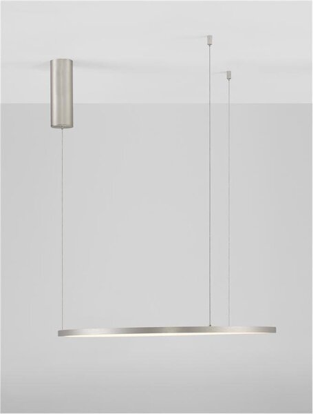 Nova Luce Závěsné LED svítidlo TARQUIN, 36W 3000K stmívatelné Barva: Stříbrná