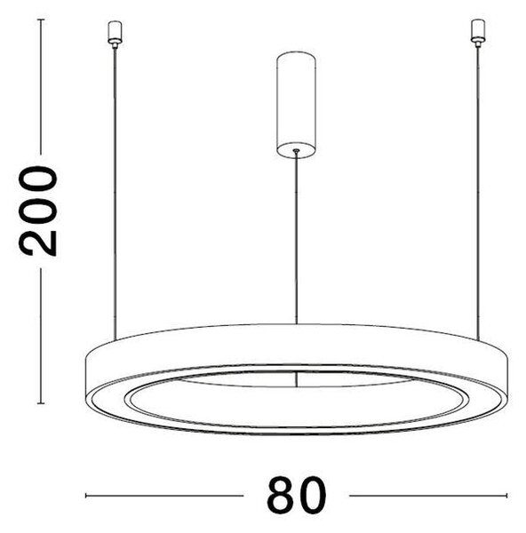 Nova Luce Závěsné LED svítidlo STING, 50W 3000K Eaglerise, stmívatelné Barva: Mosaz