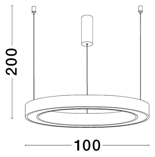 Nova Luce Závěsné LED svítidlo STING, 60W 3000K Eaglerise, stmívatelné Barva: Bílá