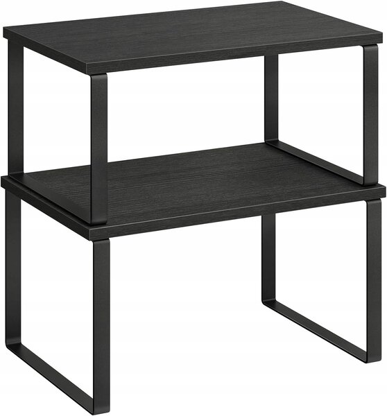 SONGMICS stojan na koření, sada 2 kusů, industriální regál černý, 30 cm