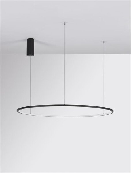Nova Luce Závěsné LED svítidlo TARQUIN, 58W 3000K stmívatelné Barva: Černá