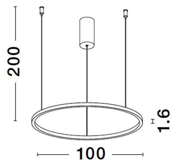 Nova Luce Závěsné LED svítidlo TARQUIN, 58W 3000K stmívatelné Barva: Černá