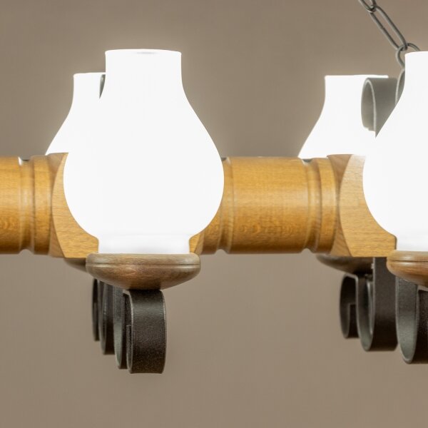 Brilagi - Lustr na řetězu RUSTIC 6xE14/40W/230V buk/ořech