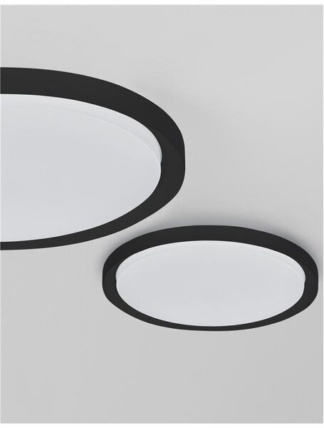 Nova Luce Stropní LED svítidlo TROY, 50W 3000K stmívatelné Barva: Černá