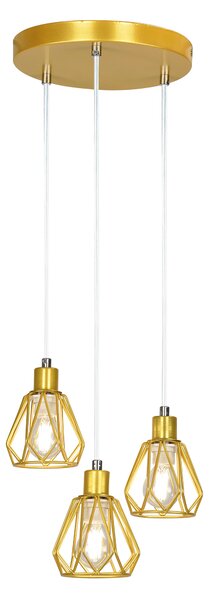 KONDELA Visací lampa, zlatá/kov, OKIRA TYP 1