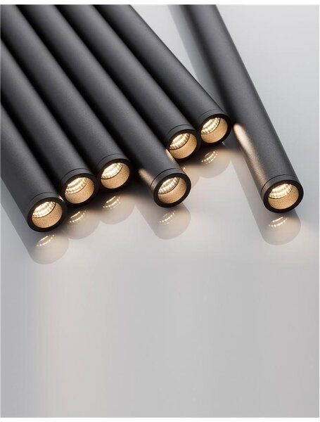 Nova Luce Závěsné LED svítidlo ULTRATHIN, 7x3W 3000K Barva: Černá