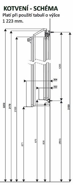 Lištový systém dvojitý (různé délky) - délka 250 cm (V80250000)