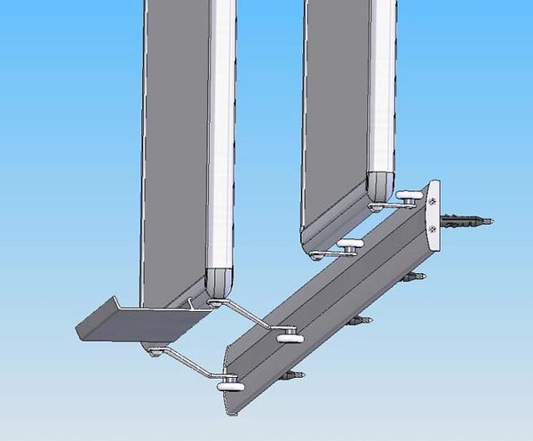 Lištový systém dvojitý (různé délky) - délka 250 cm (V80250000)