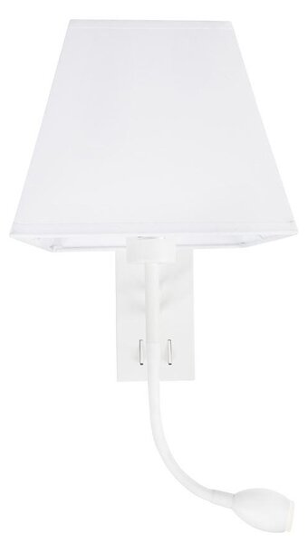 Nova Luce Nástěnné svítidlo VALENCIA, E27 1x40W 3W čtecí lampička / vypínač na těle Barva: Bílá