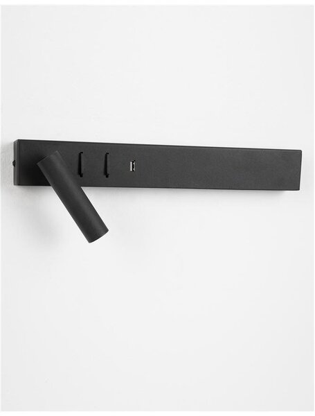 Nova Luce Nástěnné LED svítidlo VIDA, USB nabíjení, 3000K, čtecí lampička 1x3W Barva: Bílá