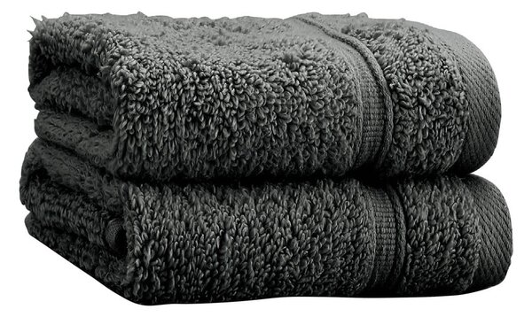Tmavě šedé froté bavlněné ručníky v sadě 2 ks 30x30 cm Zero Twist – Catherine Lansfield
