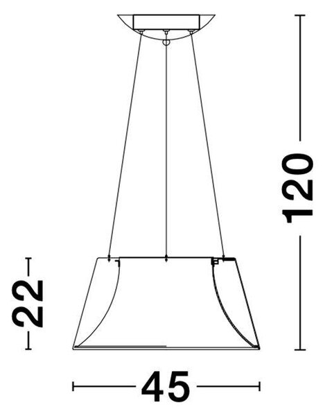 Nova Luce Závěsné LED svítidlo VOLCANO, 33W 3000K Barva: Černá