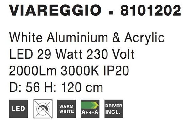 Nova Luce Závěsné LED svítidlo VIAREGGIO, 29W 3000K Barva: Chrom