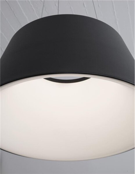 Nova Luce Závěsné LED svítidlo VOLCANO, 33W 3000K Barva: Černá