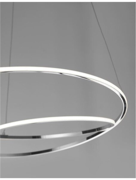Nova Luce Závěsné LED svítidlo VIAREGGIO, 29W 3000K Barva: Chrom