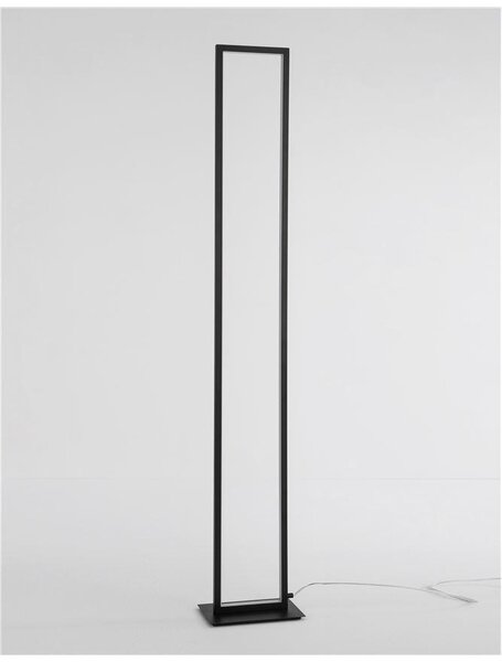 Nova Luce Stojací LED lampa WENNA matný černý hliník a akryl 36W 3000K