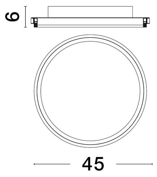 Nova Luce Stropní LED svítidlo WILLOW, 45x6mm, 40W Barva: Černá
