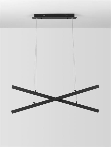 Nova Luce Závěsné LED svítidlo X-LINE, 40W 3000K stmívatelné Barva: Černá