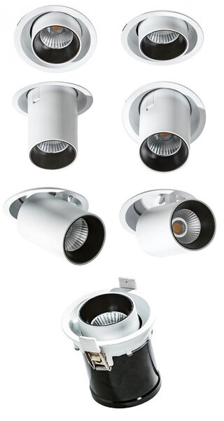 AZZ AZ2829 LED Stropní zápustné bodové svítidlo Azzardo Luna 15W Dimm black AZ2829 15W 1270lm 3000K IP20 stmívatelné černé - AZZARDO