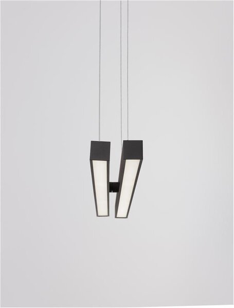 Nova Luce Závěsné LED svítidlo X-LINE, 40W 3000K stmívatelné Barva: Černá