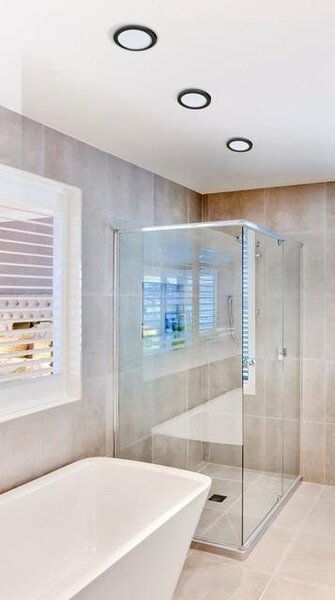AZZ AZ2834 LED Stropní zápustné bodové svítidlo Azzardo Slim 9 Round 3000K IP44 black AZ2834 6W 500lm 3000K IP44 9cm kulaté černé - AZZARDO