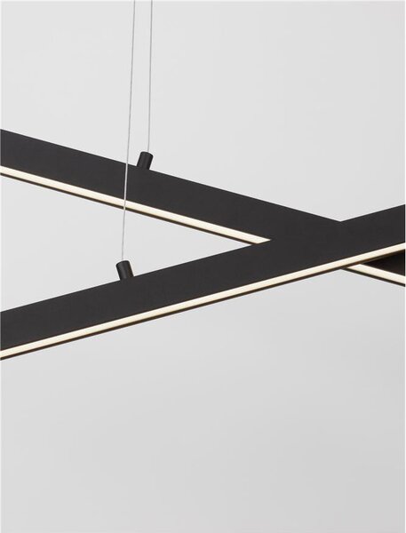Nova Luce Závěsné LED svítidlo X-LINE, 40W 3000K stmívatelné Barva: Černá