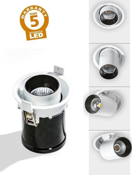 AZZ AZ2829 LED Stropní zápustné bodové svítidlo Azzardo Luna 15W Dimm black AZ2829 15W 1270lm 3000K IP20 stmívatelné černé - AZZARDO