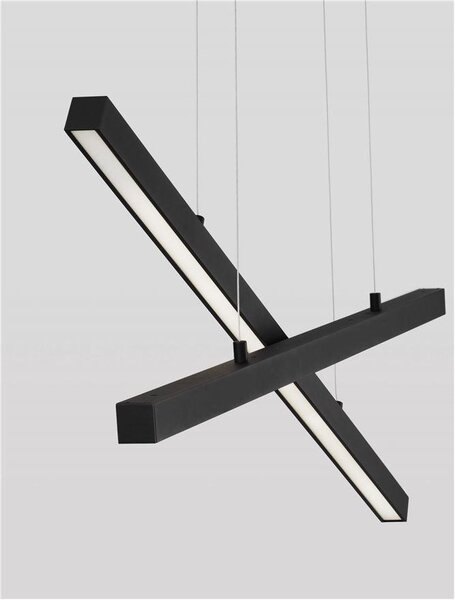 Nova Luce Závěsné LED svítidlo X-LINE, 40W 3000K stmívatelné Barva: Černá