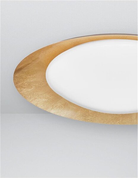 Nova Luce Stropní LED svítidlo ZANO, 28W 3000K stmívatelné Barva: Zlatá