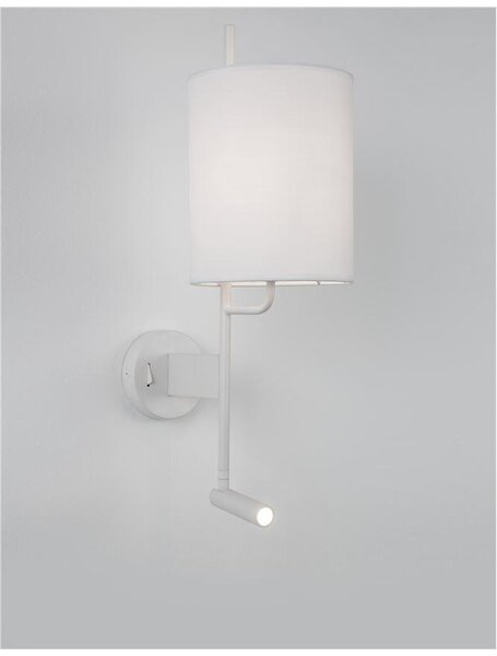 Nova Luce Nástěnné svítidlo YAMA, nastavitelné - vypínač na těle E27 1x12W, 3W 3000K čtecí lampička Barva: Černá