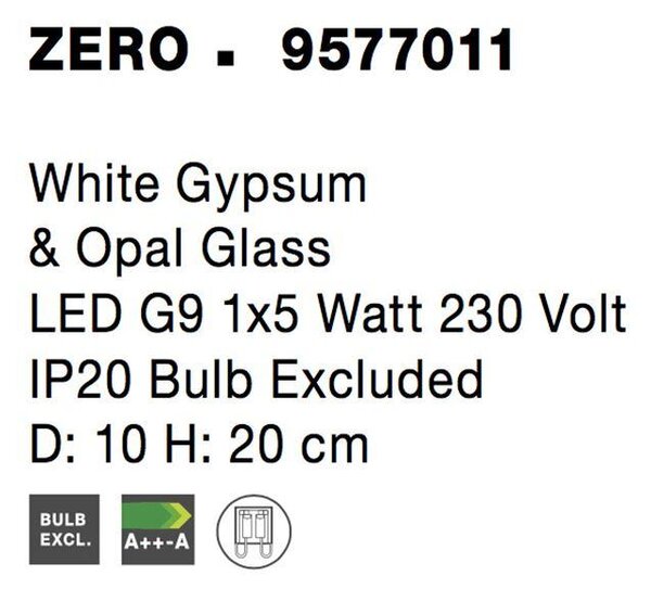 Nova Luce Stolní lampa ZERO, G9 1x5W Barva: Šedá